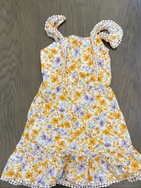 Forever 21 Yellow and Purple Floral Girls' Casual Dress